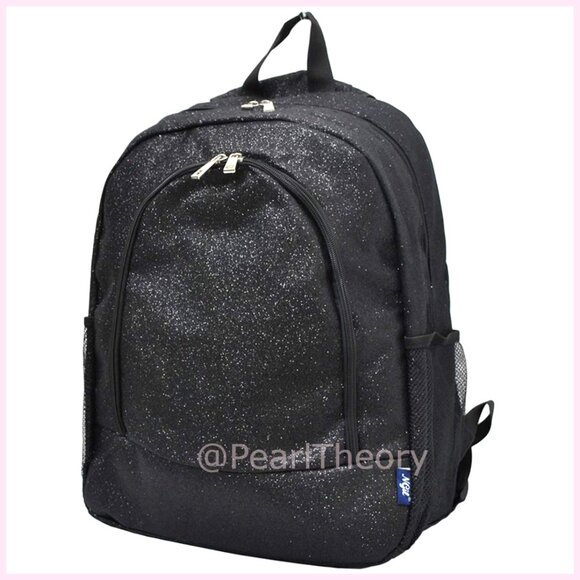 Canvas Backpack with Glitter Finish 5 Pockets Water Resistant